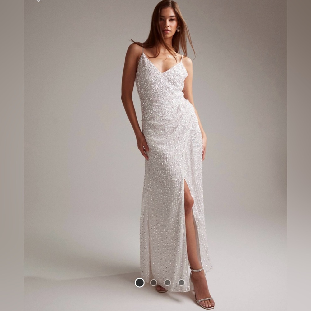 ASOS white sequin dress